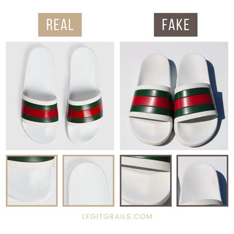 fake gucci slifes|how to authenticate Gucci slides.